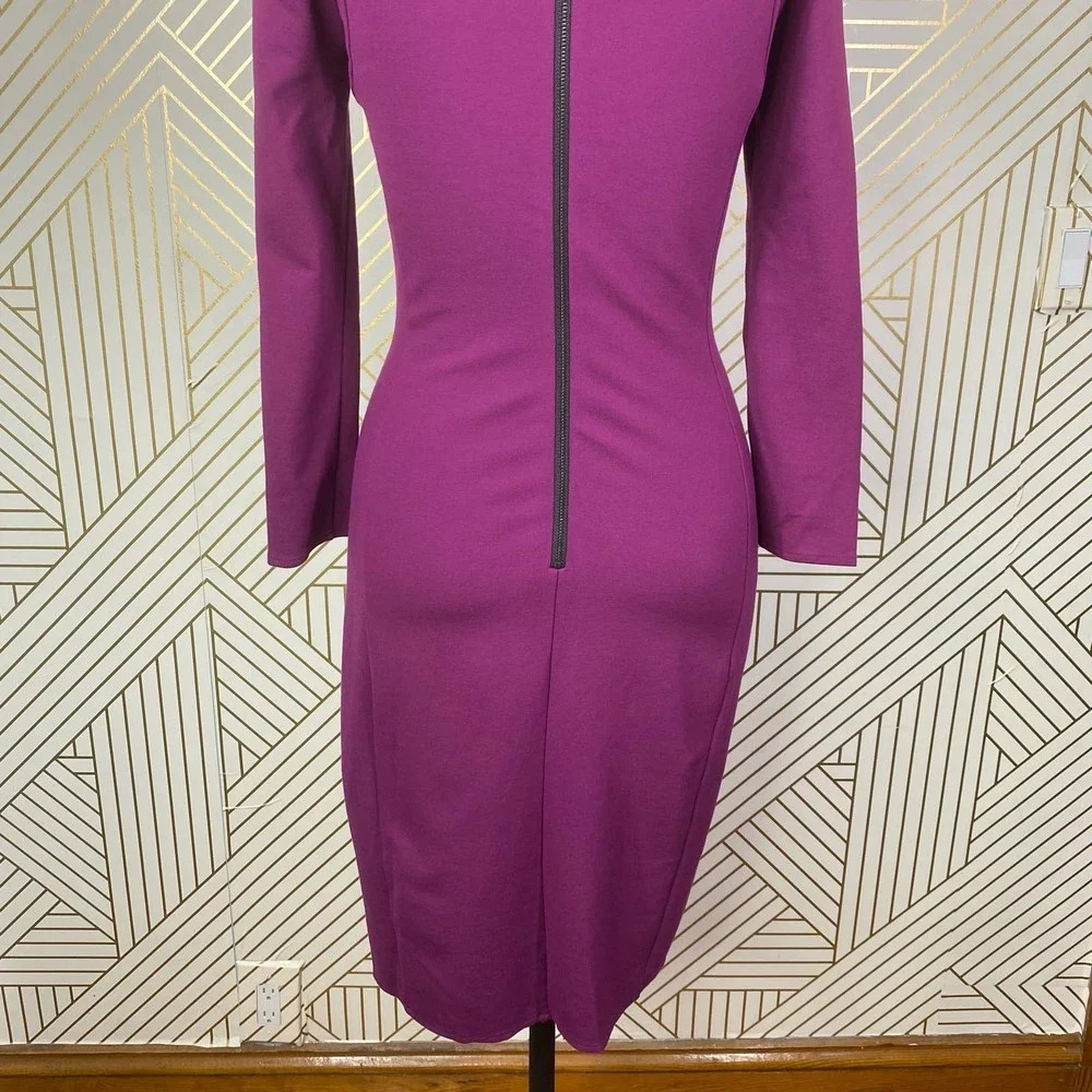 Kobi Halperin‎ Ruched Sheath Dress Purple Fuchsia - Picture 8 of 12